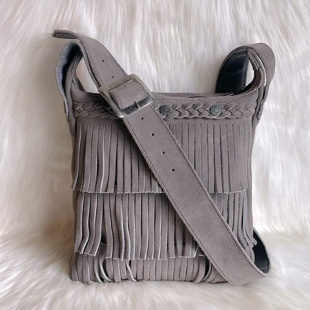 Minnetonka Fringe Genuine Leather Crossbody